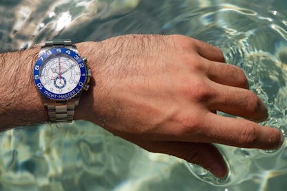 Rolex Yacht-Master II Blue Bezel On wrist