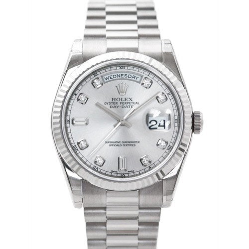 rolex day date white dial