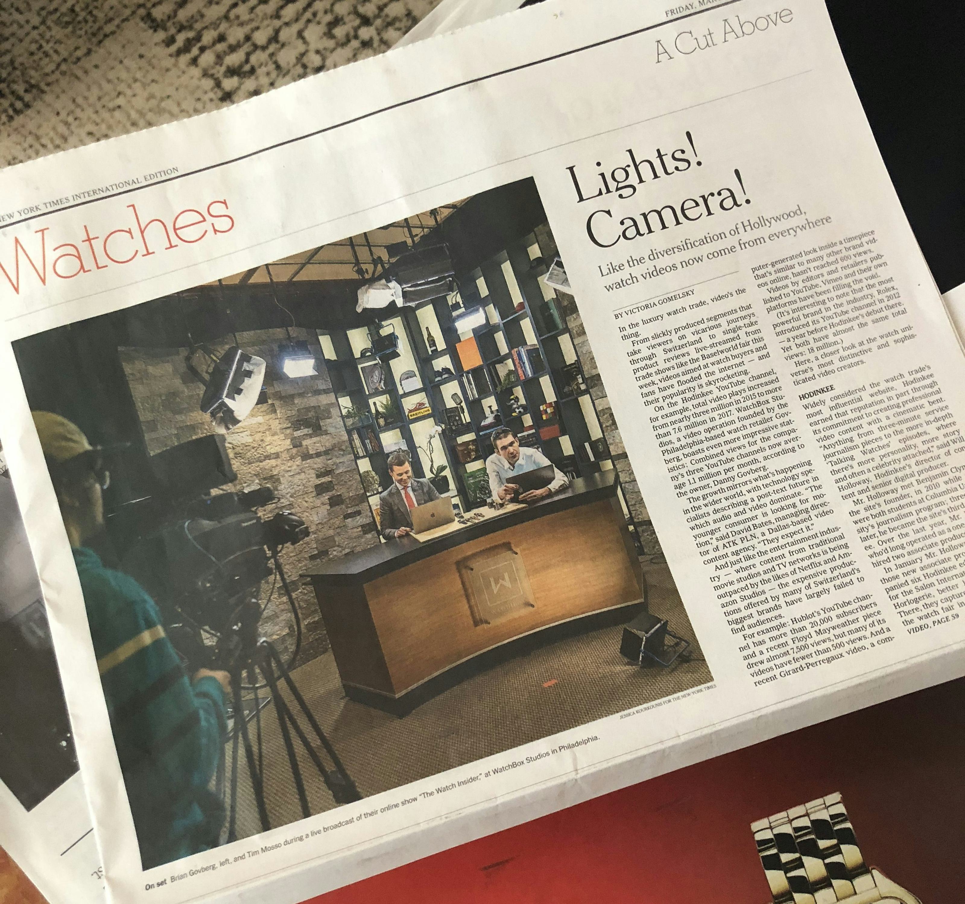 WatchBox in The New York Times
