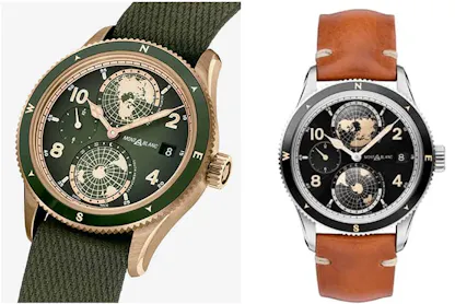 Bronze and Steel Montblanc 1858 World Time