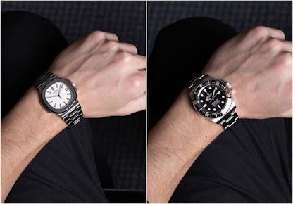 40mm Nautilus vs 40m Sea-Dweller case size comparison