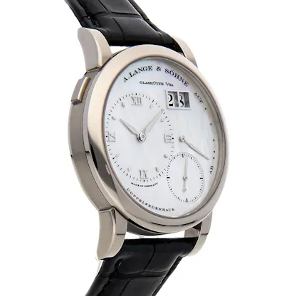 white dial lange watch