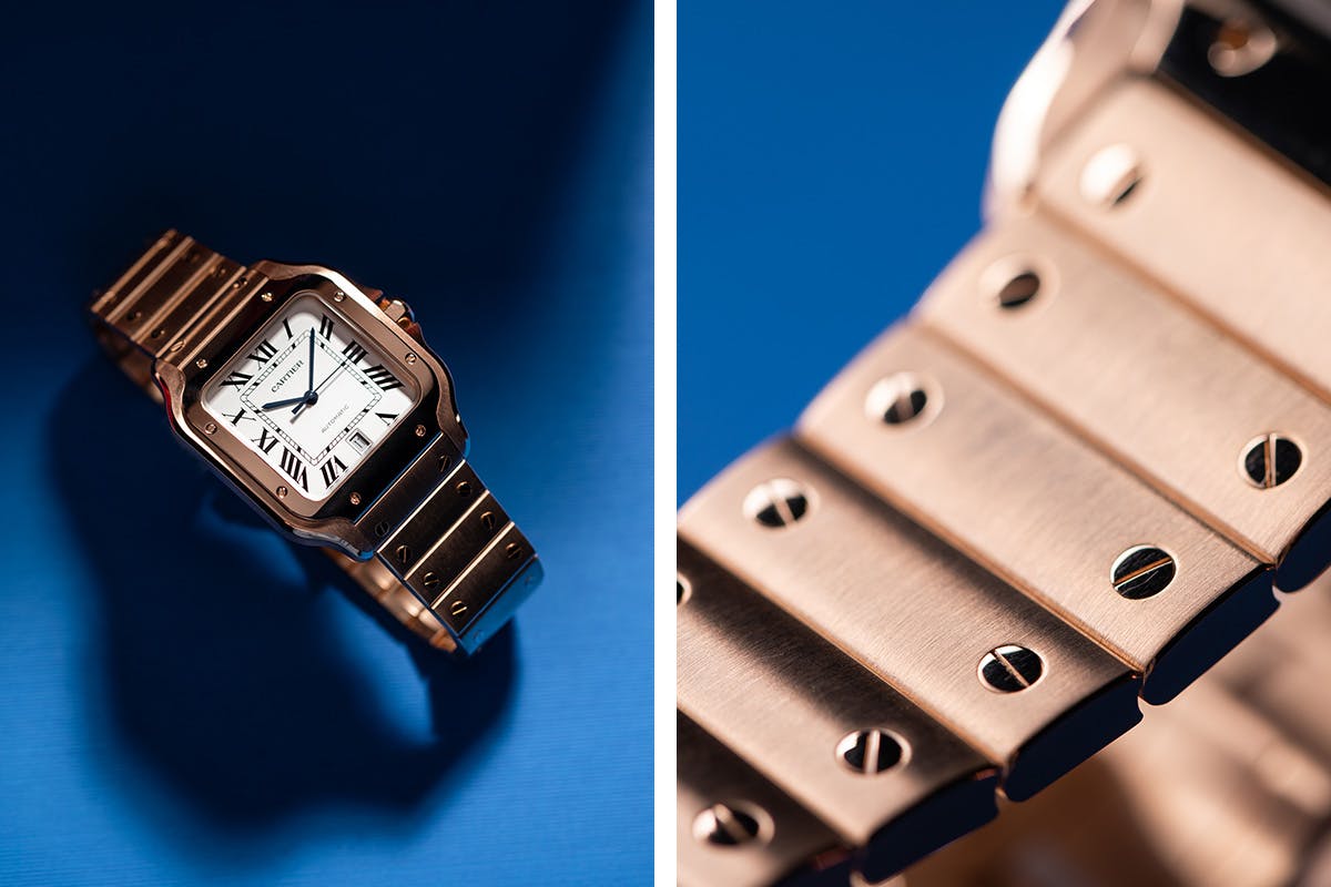 Cartier link for Santos steel/gold bracelet, New, V1 10.0 to 12.0 mm | eBay