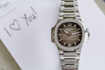 Ladies Nautilus Diamond Bezel Grey 7018/1A-011 diamond bezel