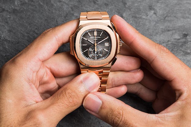 Patek-5980 1R-001 Rose Gold Nautilus Chronograph
