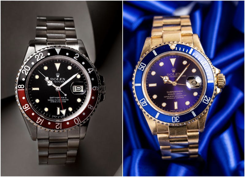 Difference between gmt master and submariner best sale