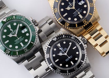 Rolex Submeriner Hulk No Date and Yellow Gold Watches