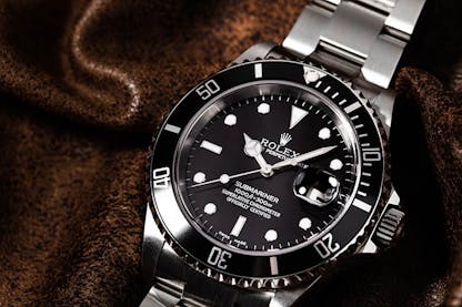 Rolex Submariner black dial and bezel model, one of the most iconic Rolex designs