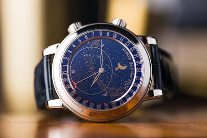 Patek Philippe Celestial 6102P platinum astronomical watch with blue dial