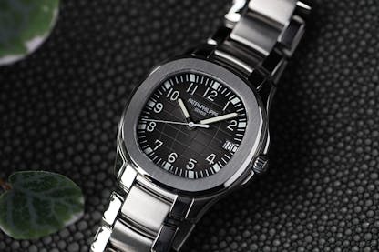 Patek Philippe Aquanaut 5167/1A stainless steel watch with black dial