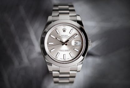 Modern Rolex Datejust II with silver dial, known for its heritage and perpetual movement