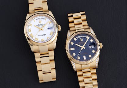 Two Yellow Gold Rolex Day-Date Models