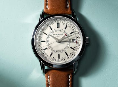 Patek Philippe 5212A weekly calendar watch in stainless steel with handwritten-style dial