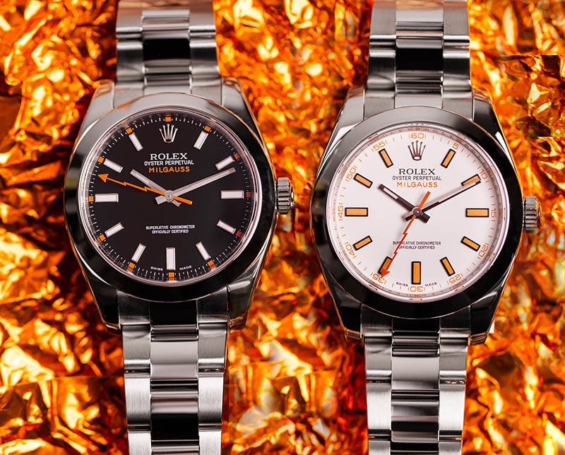 Discontinued Black and White Dial Rolex Milgauss
