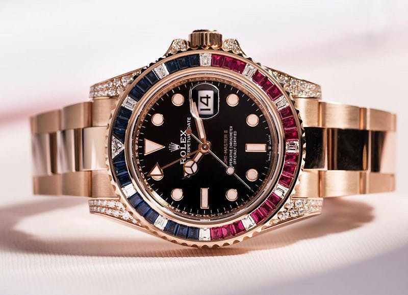 Iced rolex sales