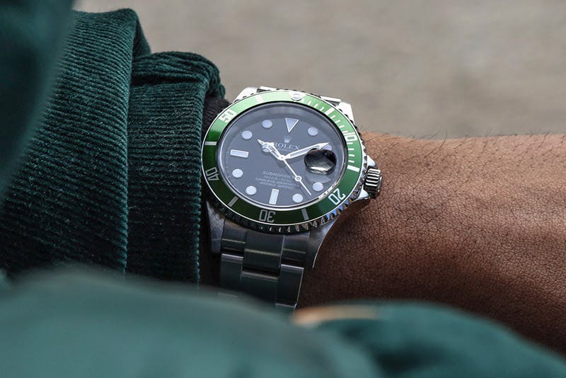 Rolex kermit shop on wrist