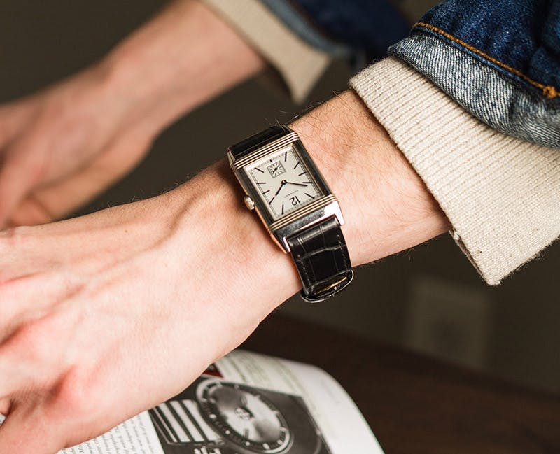 Jaeger lecoultre reverso outlet on wrist