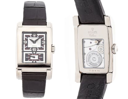 Rolex Cellini Prince with exhibition caseback visible