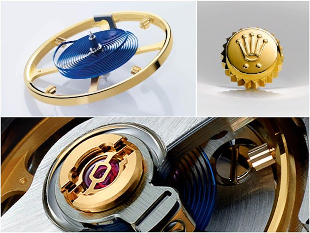 Rolex Parachrom Hairspring Paraflex Shock Absorber and Twin Lock Winding Crown