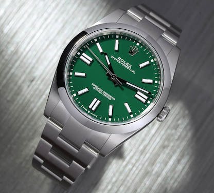 Green Dial Rolex Oyster Perpetual 41 Ref 124300-1