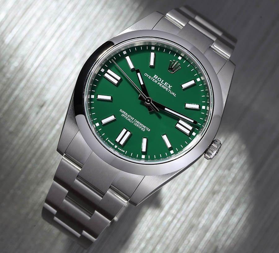 Green Dial Rolex_OysterPerpetual41_124300-1