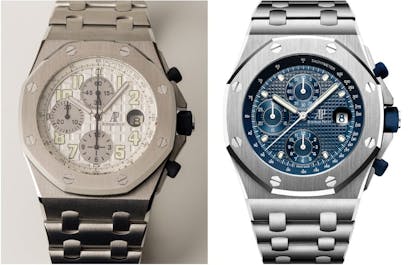 White dial 25721ST with reissue Blue dial 26237ST