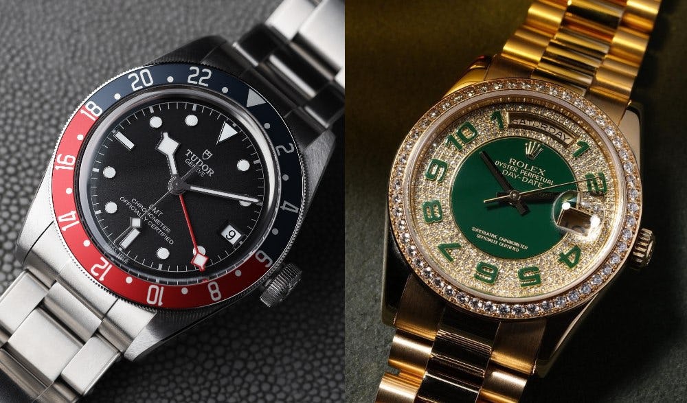 price point differences between rolex and tudor watches