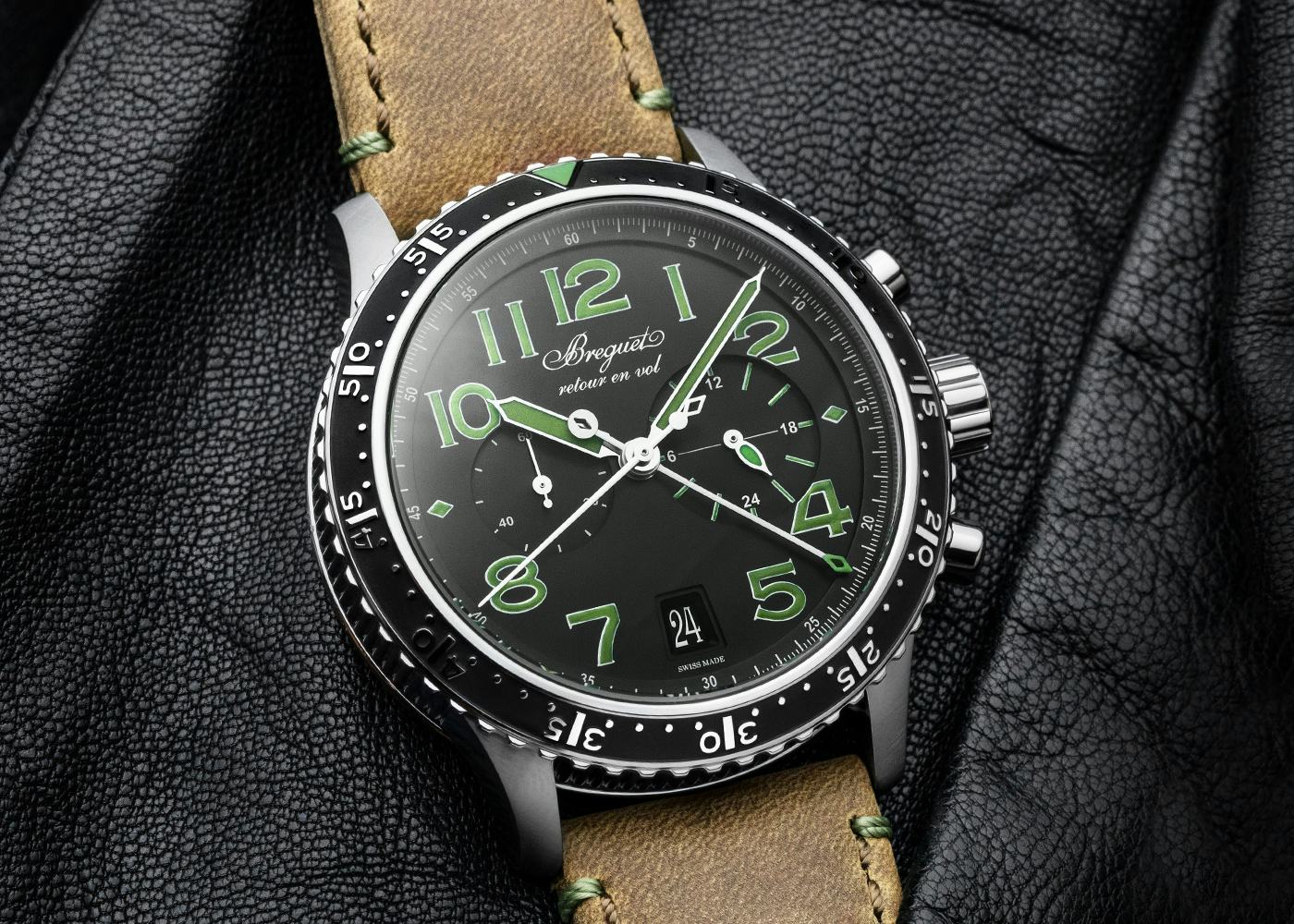 breguet leather watch