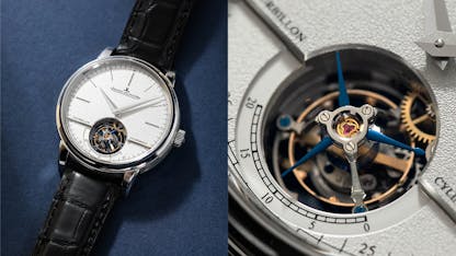 JLC tourbilion turning blue