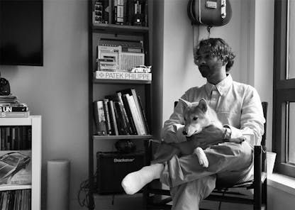 Shahendra and his dog