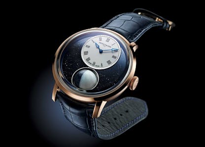 Raised moonphase watch display