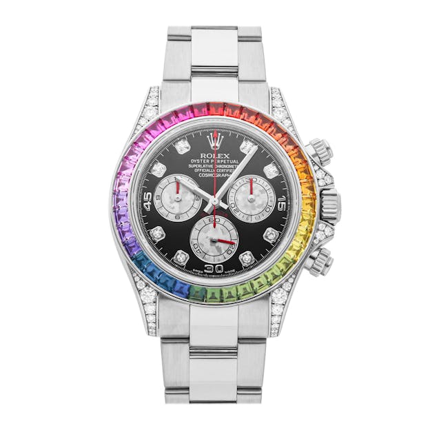 White Gold Rolex Daytona Gem Bezel