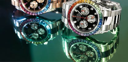 Rolex gemset Daytona Watches in white and yellow gold