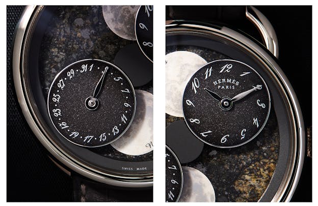 Hermès Arceau L'Heure De La Lune With Lunar Meteorite Dial
