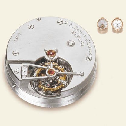 World's smallest tourbillon, by Robert-Charrue, 1945. Image, Antiquorum