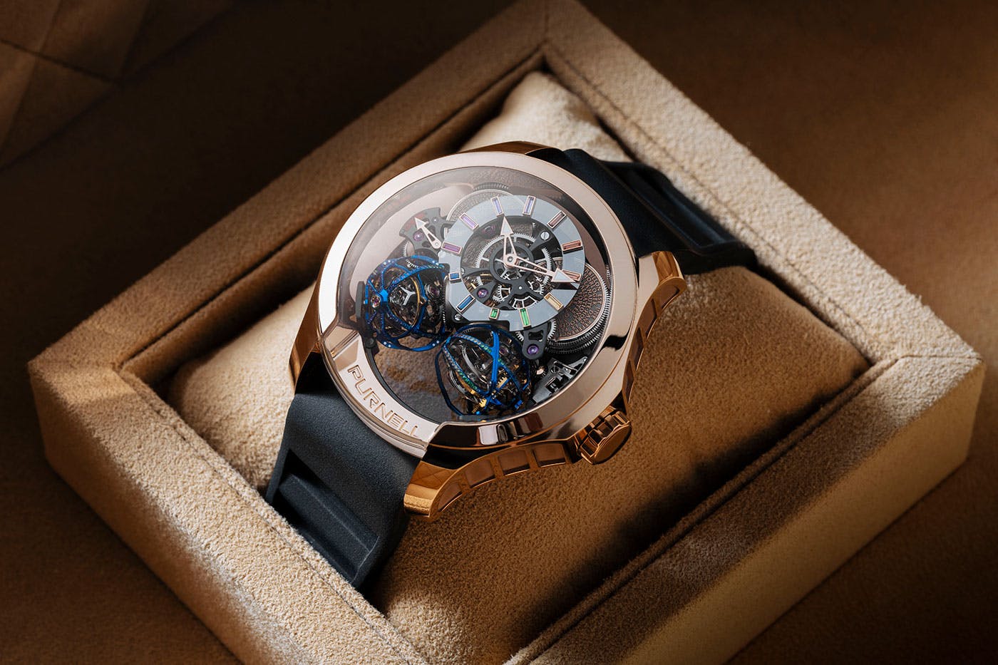 Double hotsell tourbillon watch