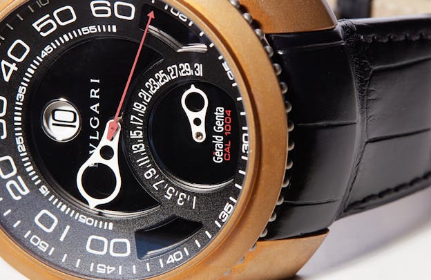 Bulgari Gerald Genta Gefica Bi-Retro dial with retrograde minutes and date, and jumping hours