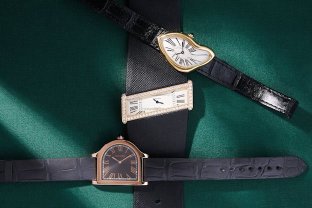Cartier Crash, Cloche, and Diagonale watches