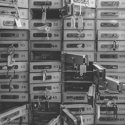 open safety deposit boxes